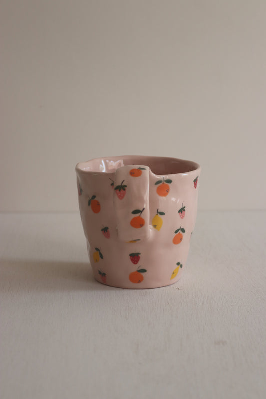 Cherry Pink Fruits Mug