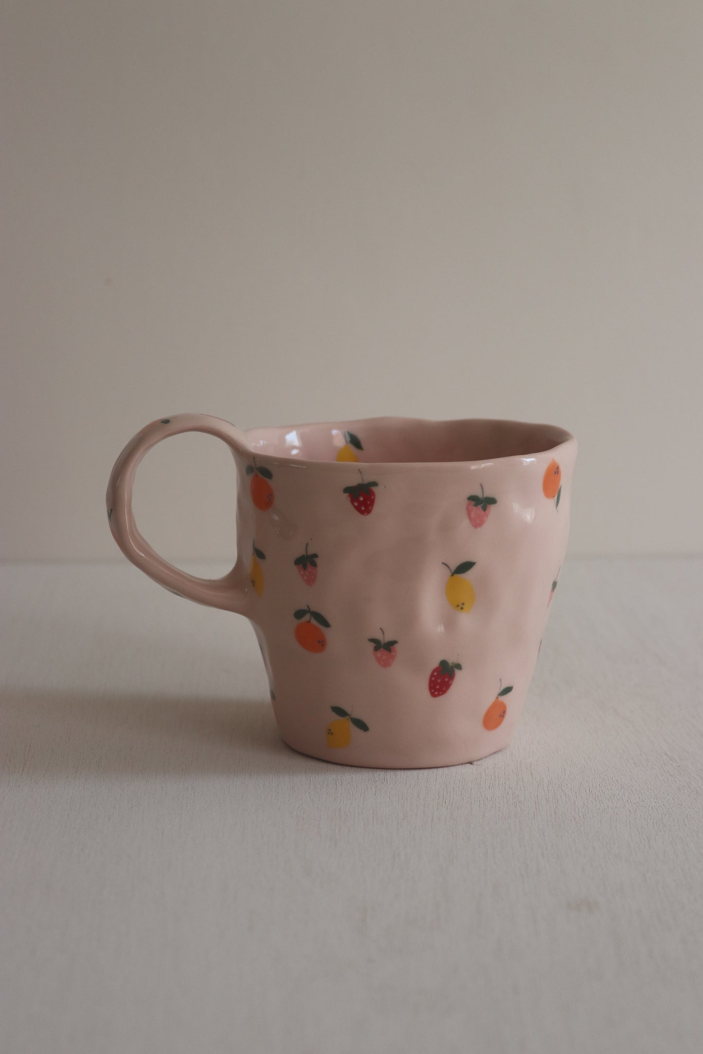 Cherry Pink Fruits Mug