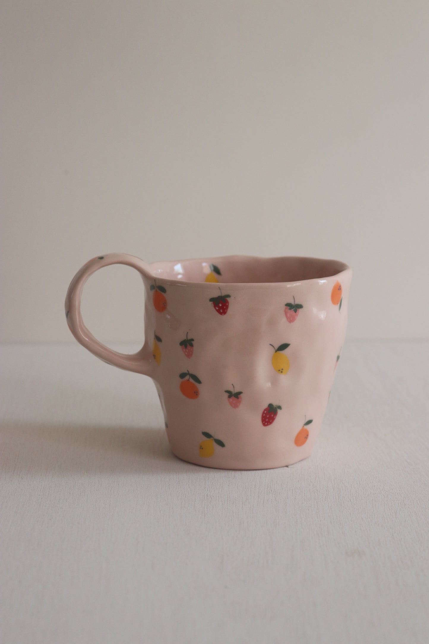 Cherry Pink Fruits Mug