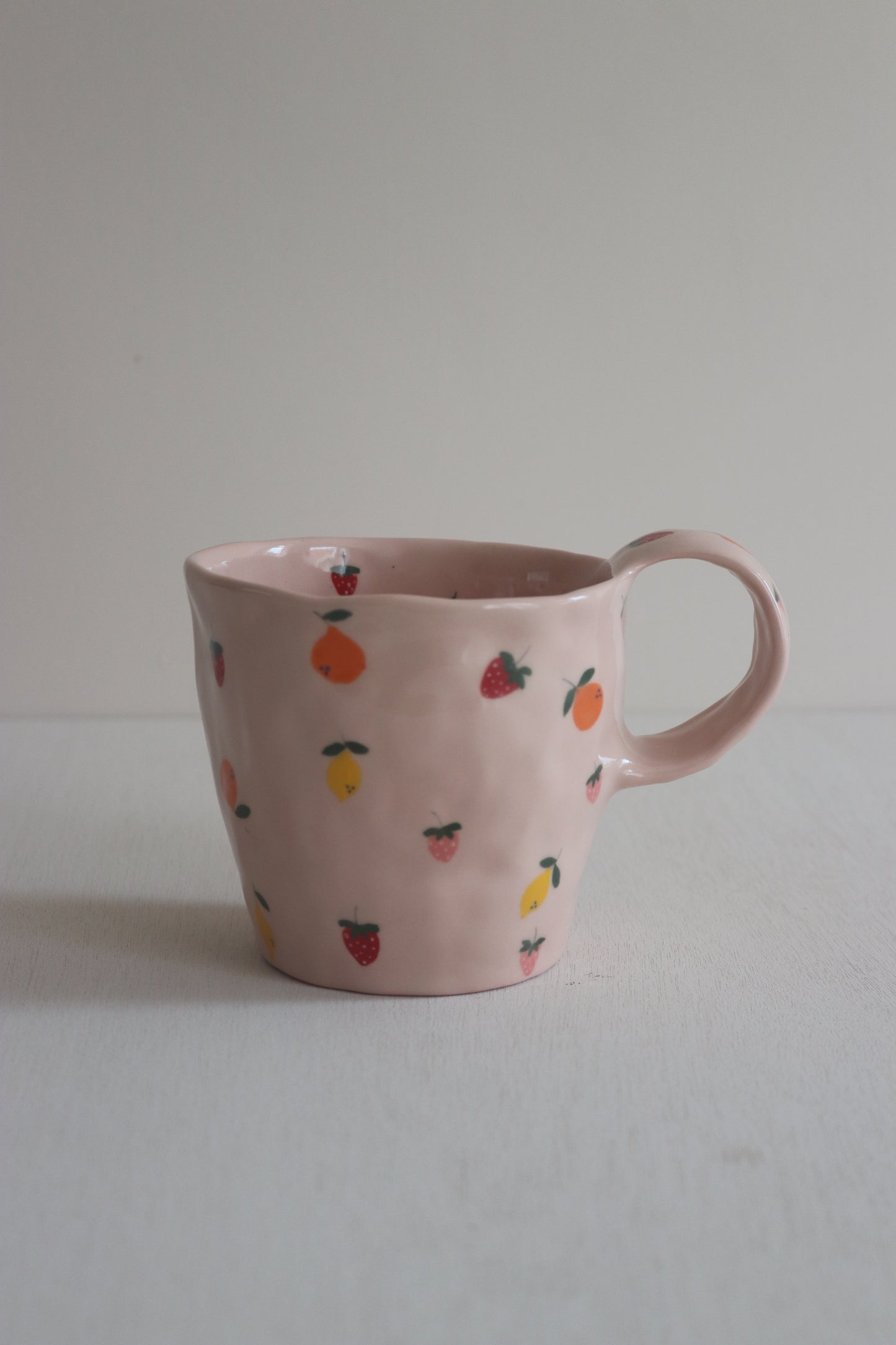 Cherry Pink Fruits Mug