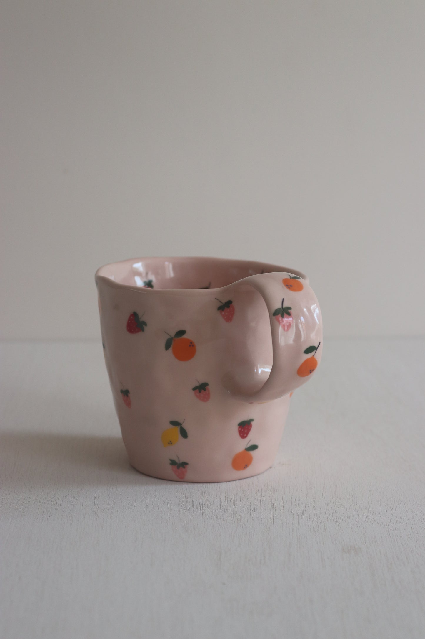 Cherry Pink Fruits Mug