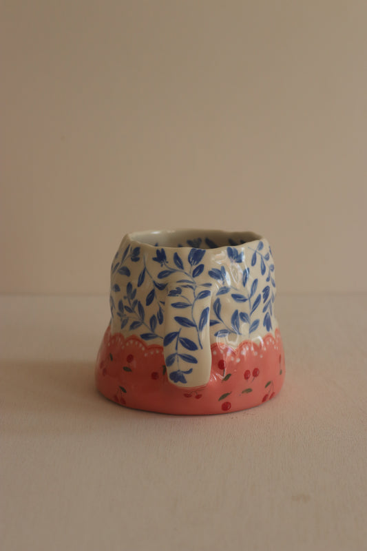 Floral Blue Mug